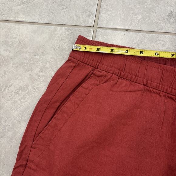 Old Navy Women's High Rise Wide Leg Linen Light Red Pull On Pants Sz XL Lounge - Picture 7 of 10